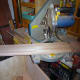 Cutting the planks to the correct drawers width