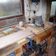 The router jig making the grooves for the dividers