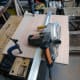 Front section of cabinet top squared off and cut to size