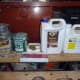 Materials used for cleaning, the finishing touches, varnishing and waxing