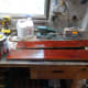 First two coats of wood stain.
