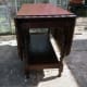 Side view of finished table with under table shelf.