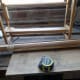 Also salvaging scrap wood from an old pine wardrobe and shoe rack to recycling as edging for shelf.