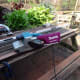 Sanded back to the bare wood with belt sander.