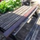 Salvaged mahogany ready for recycling.