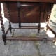 Broken front box stretcher to be replaced by under table shelf.