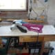 Plywood made smooth with belt sander.