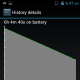 Battery usage just before the 3 hour break of the video playback test
