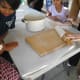Rolling the salt clay dough