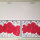 Notecards printed on one sheet and scored by paper trimmer.