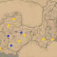 Treasure Maps (yellow) and Treasure Hunters (blue) in New Hanover.