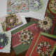 Craft card blanks in various Christmas colors.