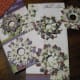 This shows the sticky notes and list pad I used for many of the wreaths on this page. Notice how the finished patterns are all different.