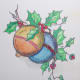Holly & Christmas Balls with final washes - photo by RedElf