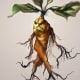 Mandrake depicted as a grumpy character of man-like features.