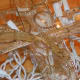 Top of Glass Block Christmas Present Decoration