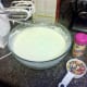 Mix cake batter according to directions on package.