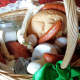 The basket I put together while staying with my father. The basket itself is one we'd used before leaving Manitoba!
