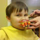 My son with his scary monster mouth!