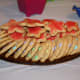 Starfish cookies and beach colored theme M&Ms cookies.