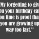 Belated birthday message for a kid
