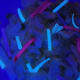 Tortilla strips for salad will glow under a black light.