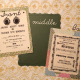 add ribbon and glue each side to the green middle, creating one invitation