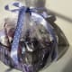 This basket has purple accents with lavender-scented products.