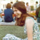 Girl in floral dress, c. 1973.
