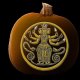 This is what the pattern will look like when carved into a pumpkin. I think this one's my favorite this year.