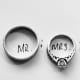 "Mr. and Mrs." wedding rings