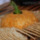 This is my completed pumpkin-shaped cheese ball.