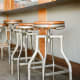 Our university area UDF has a long counter and stools that are filled on holidays.