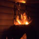 A modern jack-o-lantern Halloween decoration in my study