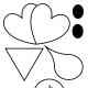 This is the black and white facial features template. Print these out on card stock and color the way you wish.