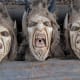 3 modern Krampus masks