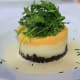 Haggis, neeps and tatties served as a starter (neeps are swede and tatties are potatoes)