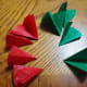 Finished folded circles; now rounded-end triangles!