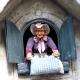 Mother Hulda/ Frau Holle shaking her pillow as depicted at the Efteling, a themepark in the Netherlands with attractions based on fairytales, myths and legends.