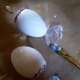 Paint your entire egg with mod podge.