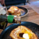 Top with warm maple syrup.