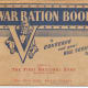 This is a ration booklet from World War II. Some foods were limited as they were needed for the troops and also for refugees who were starving overseas.
