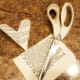 Cut heart shapes from your old book pages.