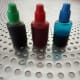 These are the green, red and blue food dyes that I used for this project.