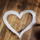 Cut out a smaller heart to create your cardboard heart wreath.