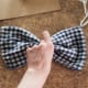 Pinch the middle to create a bow.