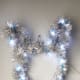 Completed fluffy bunny wreath.