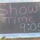 Simple chalk boards were set up around the yard and food table.