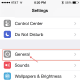 From the "Settings" menu, open the "General" settings option.
