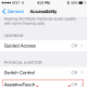 From the Accessibility Menu, fine the "Physical and Motor" section near the bottom of the page. Access "Assistive Touch" to turn this option on.